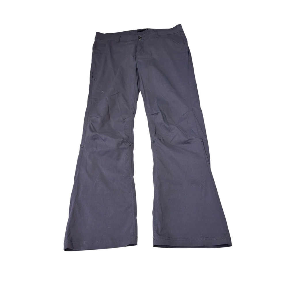 Prana Halle Hiking Pants Womens 14 W38 L31‎ Gray Roll Up Capri Outdoor Trousers